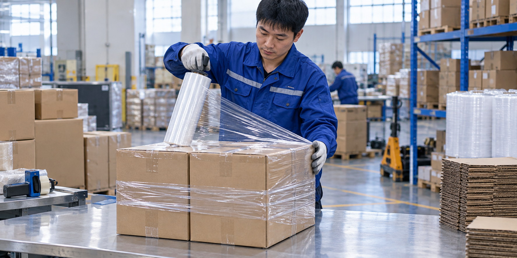 人工打包作业应用示意